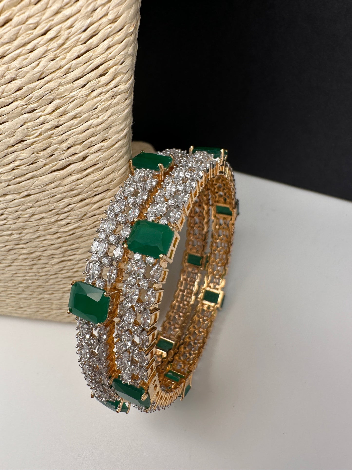 AD Emerald Marquise Diamond Bangles