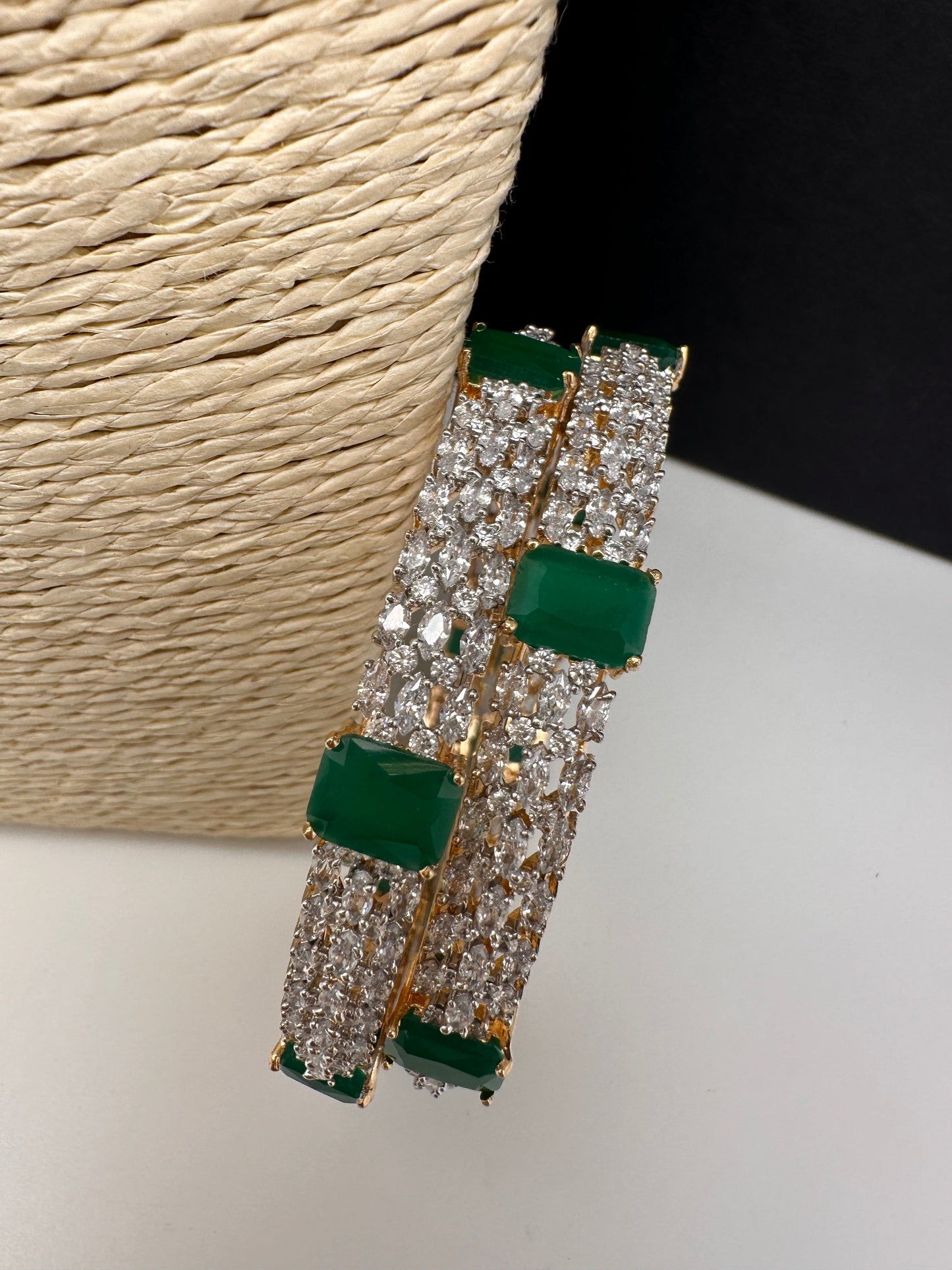 AD Emerald Marquise Diamond Bangles