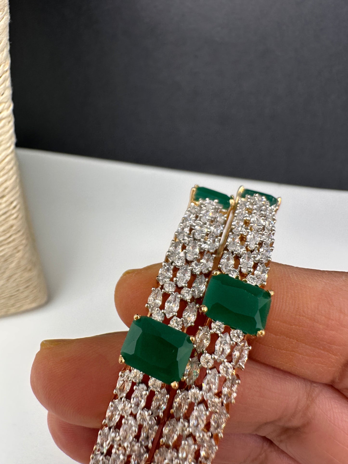AD Emerald Marquise Diamond Bangles