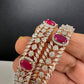 AD Ruby Diamond Bangles