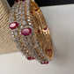 AD Ruby Diamond Bangles
