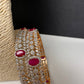 AD Ruby Diamond Bangles