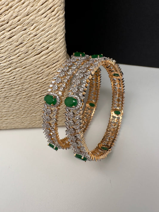 AD Emerald Diamond Bangles