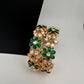 Kundan Green Openable Kada Bangles