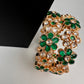 Kundan Green Openable Kada Bangles