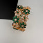 Kundan Green Openable Kada Bangles