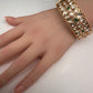 Kundan Floral Green Openable Kada Single Bangle