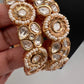Kundan Pearls Openable Kada Bangles