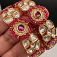 Kundan Red Openable Kada Bangles
