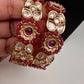 Kundan Red Openable Kada Bangles