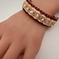 Kundan Red Beads Pearls Openable Kada Bangles
