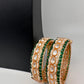 Kundan Green Beads Pearls Openable Kada Bangles