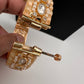 Kundan Ivory Beads Pearls Openable Kada Bangles
