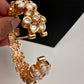 Kundan White Floral Openable Kada Bangles