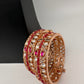 Kundan Pink Openable Kada Bangles