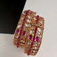 Kundan Pink Openable Kada Bangles