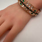 Kundan Green Openable Kada Bangles