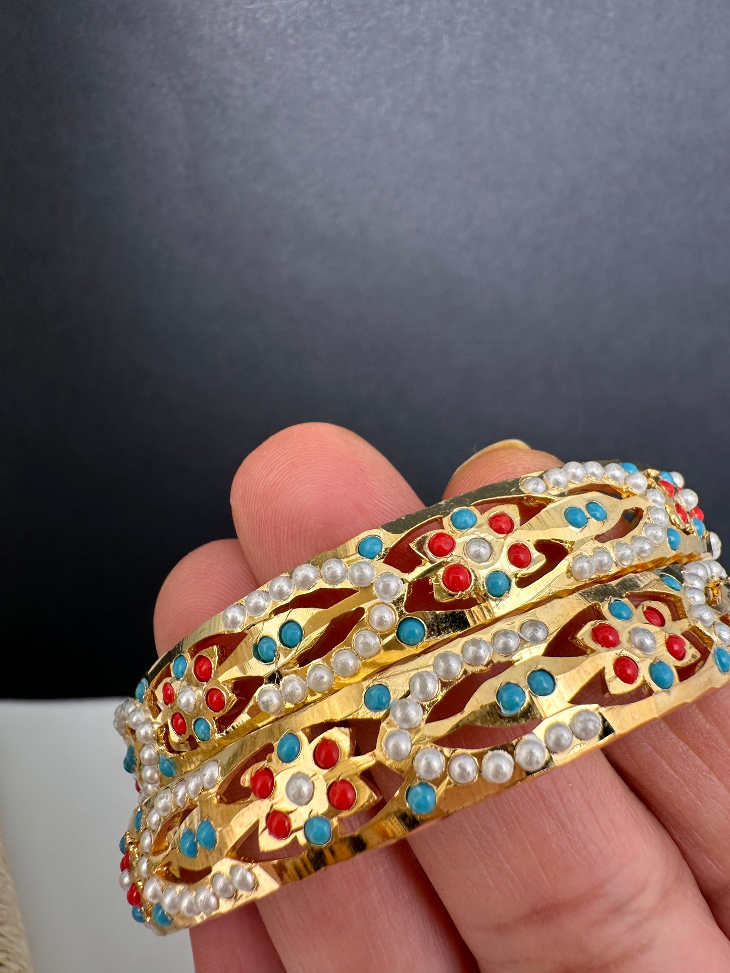 Hyderabadi Jadau Kundan Bangles