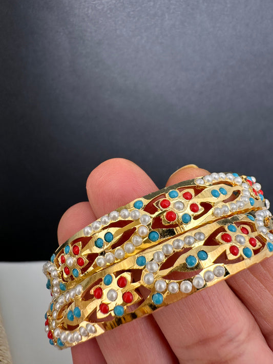 Hyderabadi Jadau Kundan Bangles