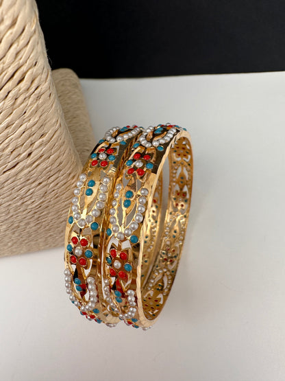 Hyderabadi Jadau Kundan Bangles