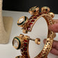 Kundan Red Green Openable Kada Bangles