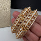 Kundan Pearls Openable  Square Kada Bangles