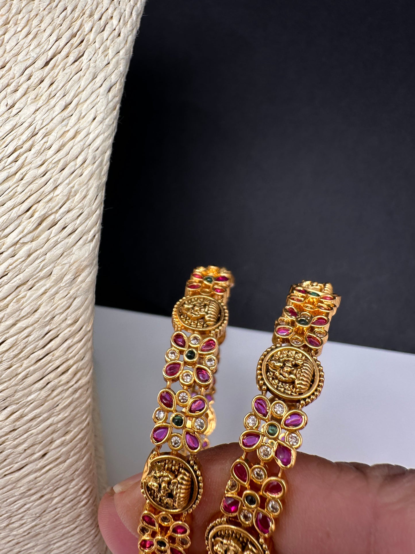 Goddess Lakshmi Kassu Kemp  Bangles