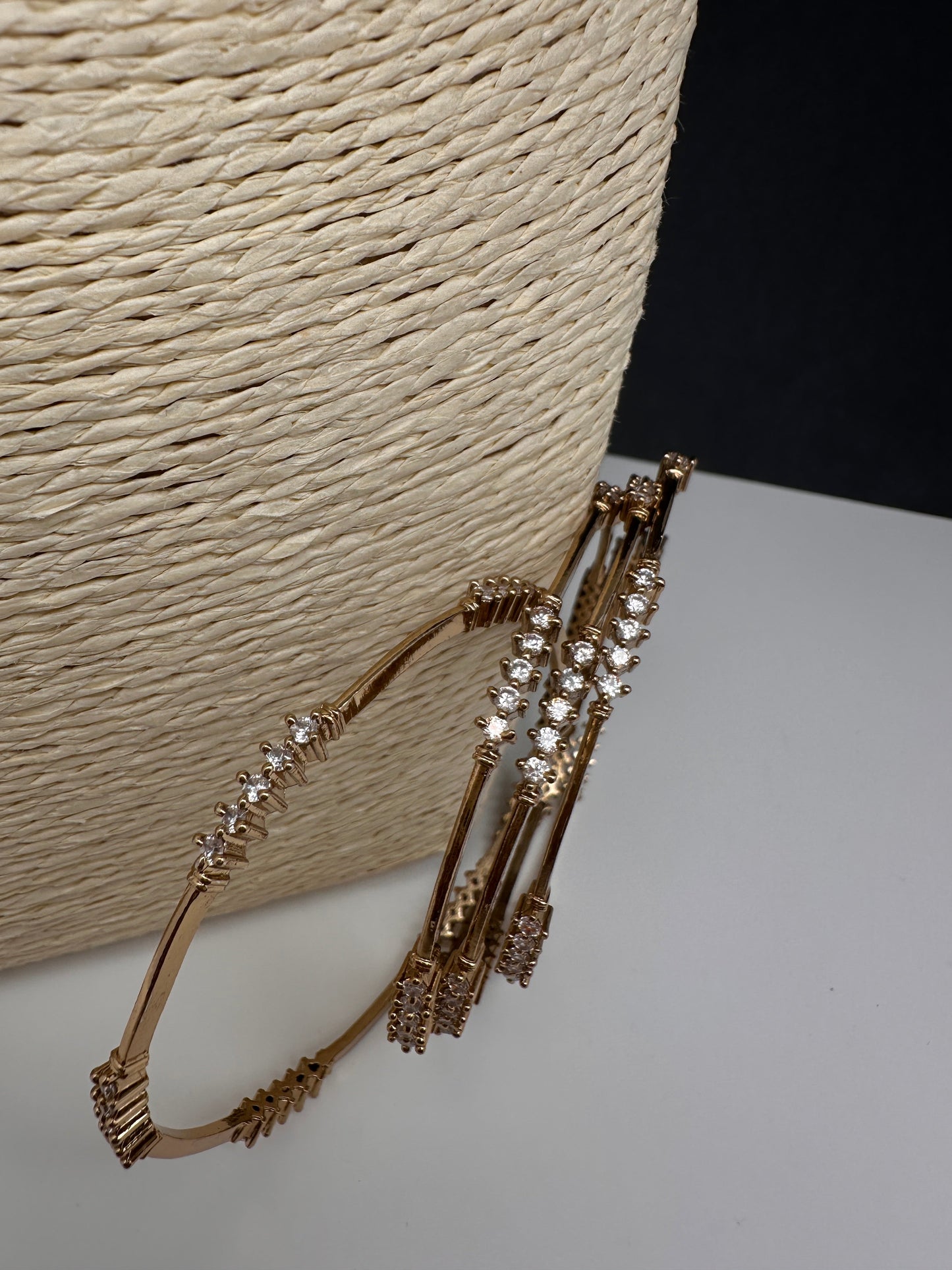 Matte CZ Victorian Bangles