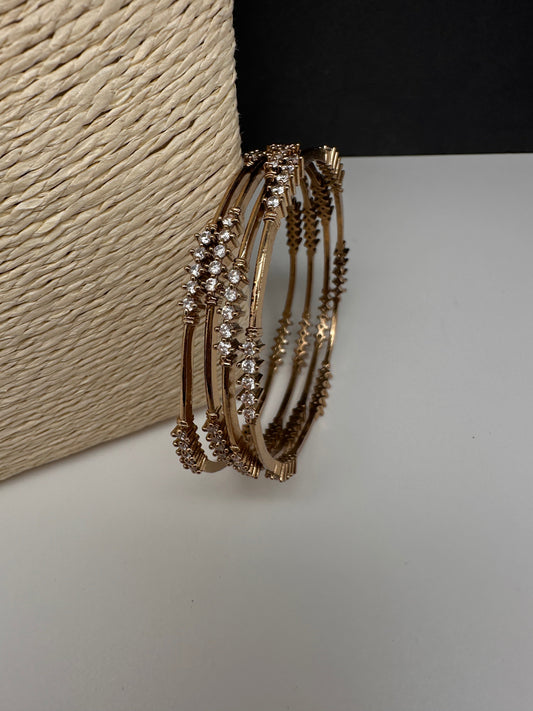 Matte CZ Victorian Bangles