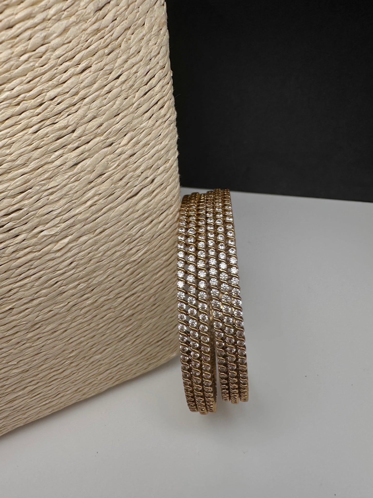 Matte CZ Victorian Bangles