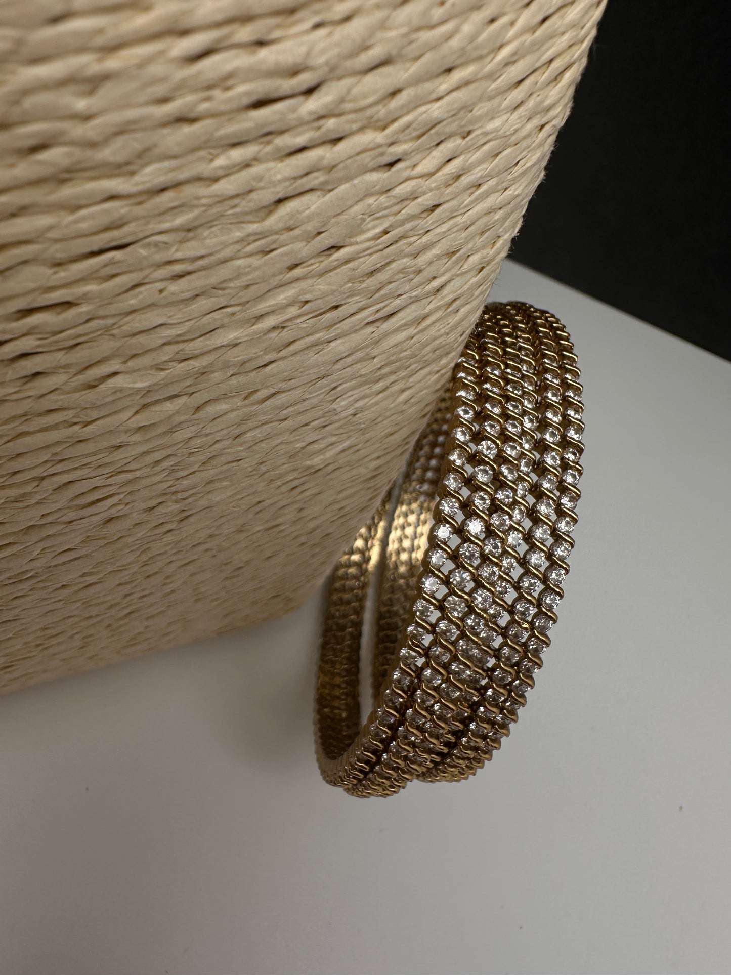Matte CZ Victorian Bangles