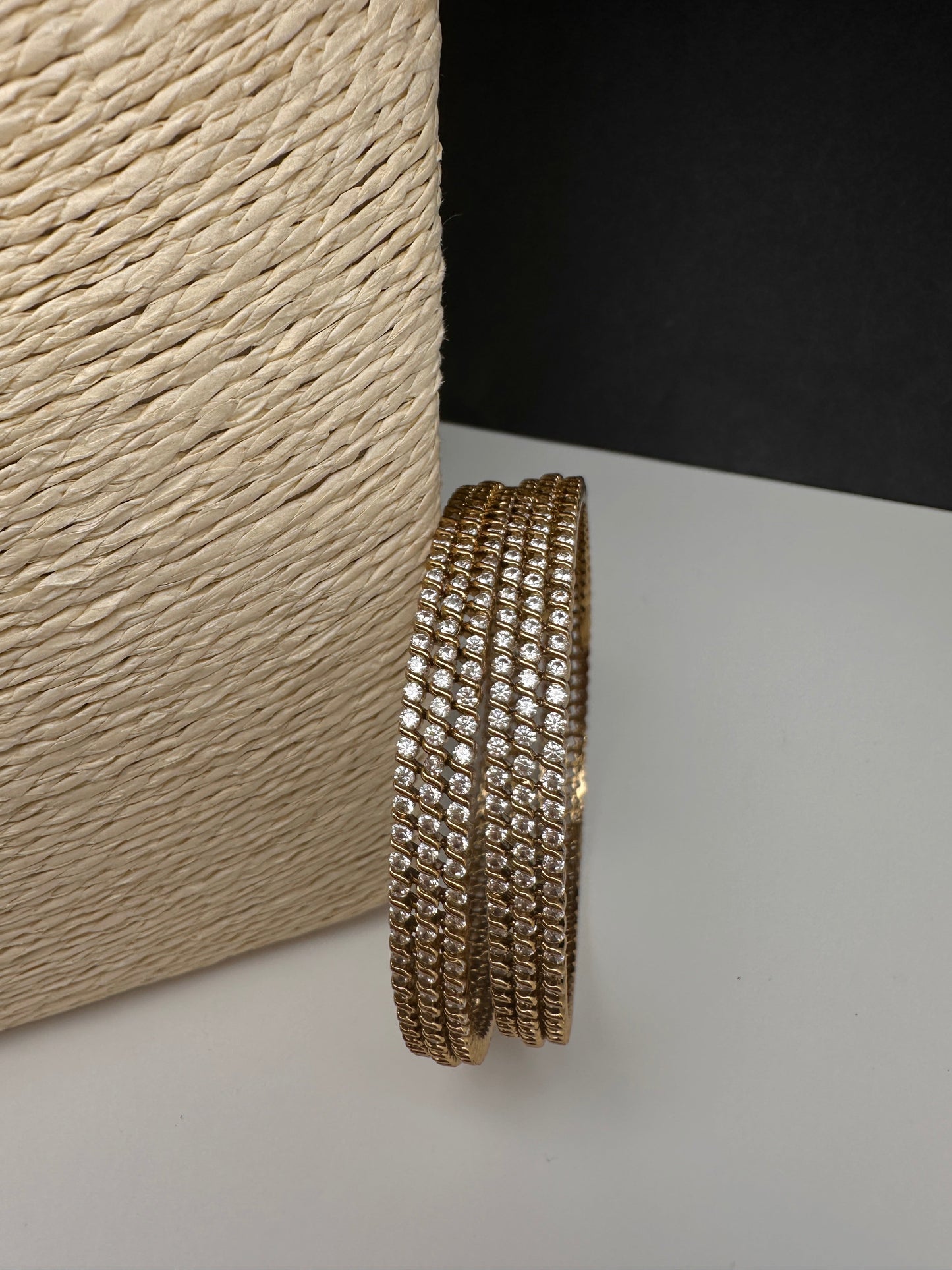 Matte CZ Victorian Bangles