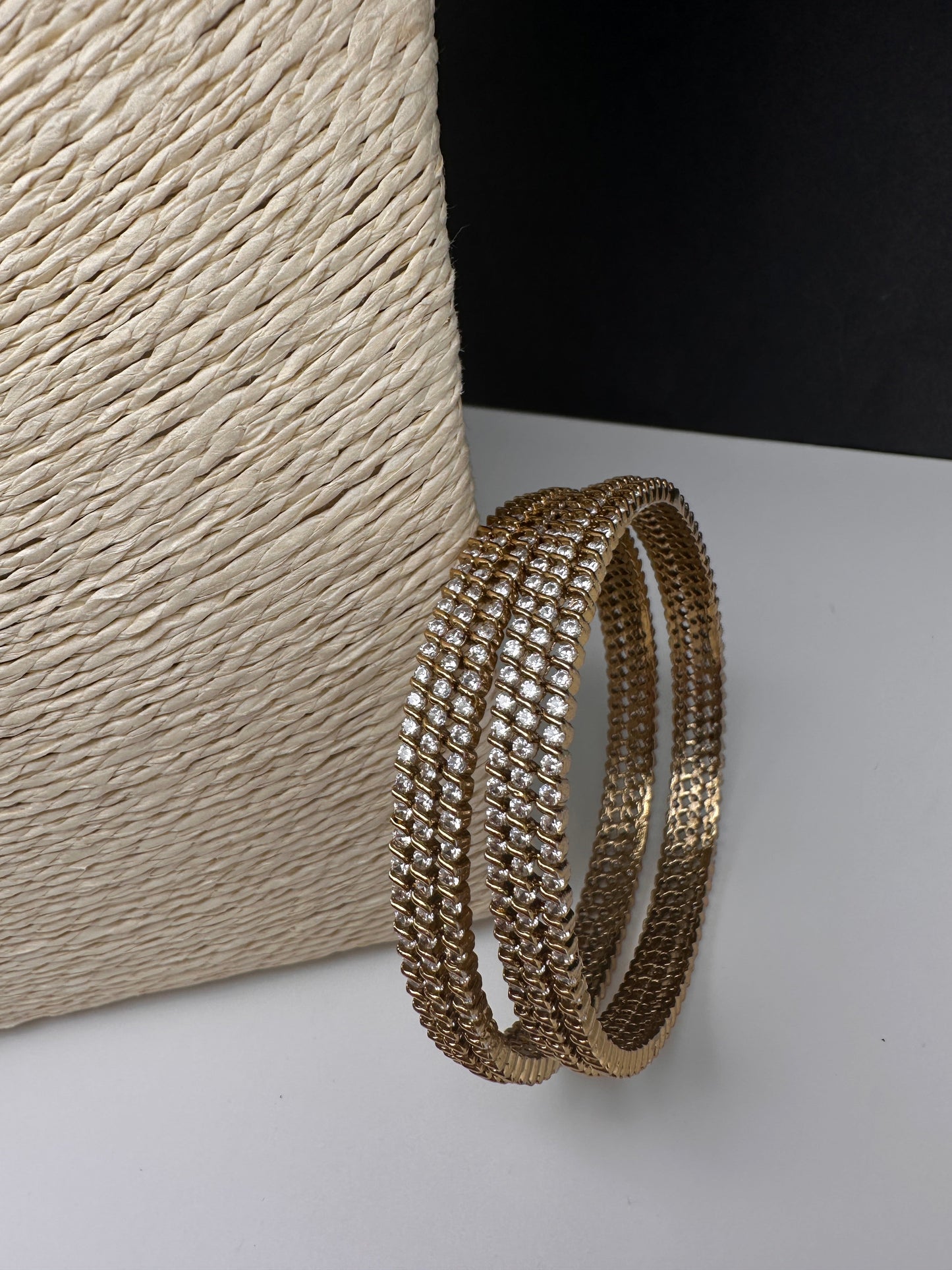 Matte CZ Victorian Bangles