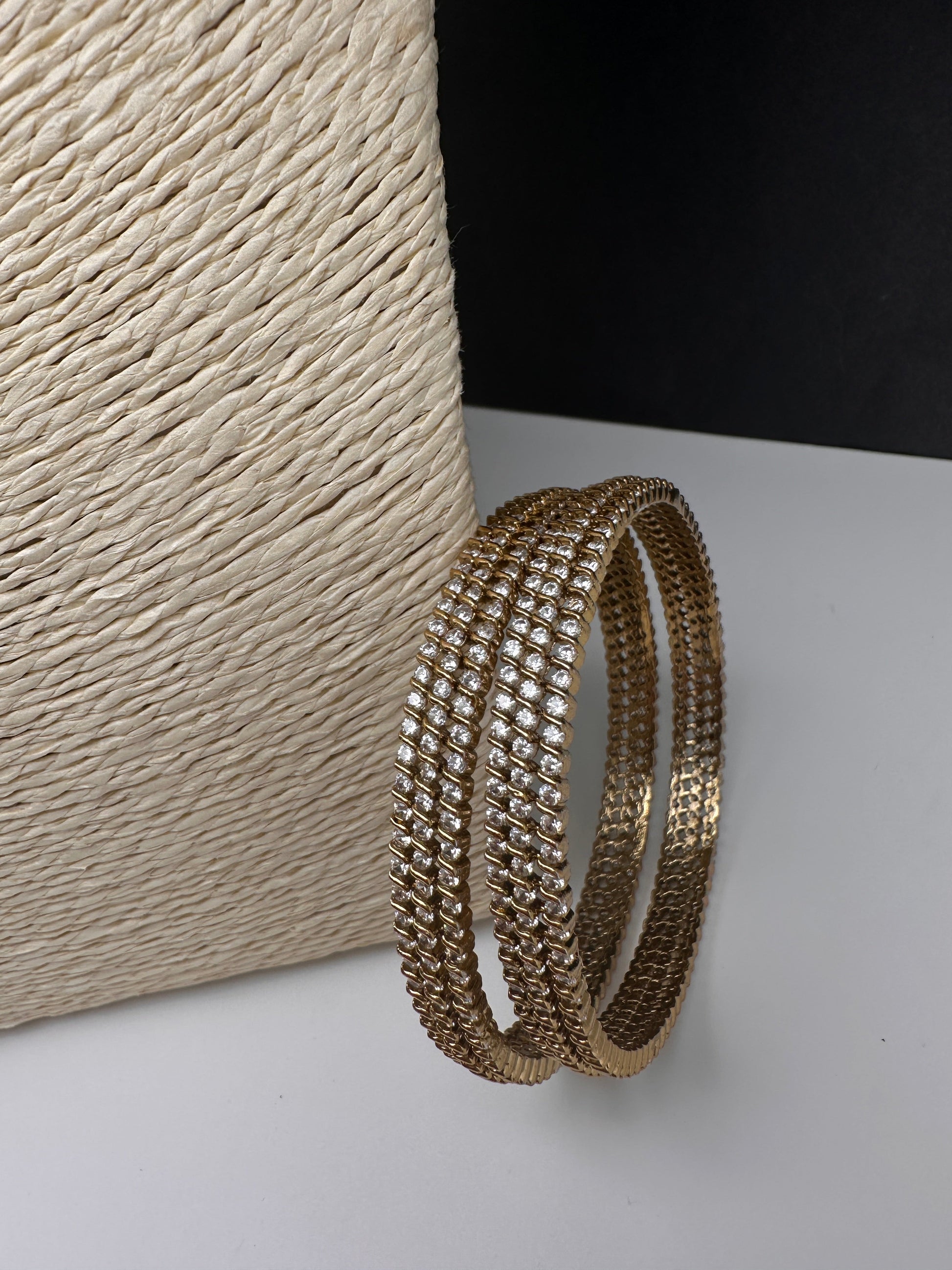 Matte CZ Victorian Bangles