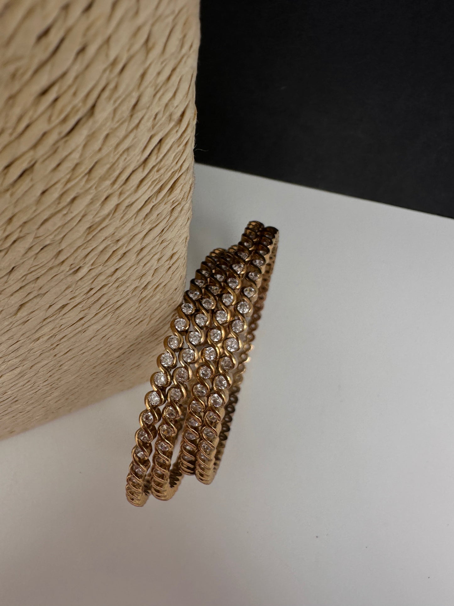 Matte CZ Victorian Bangles