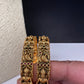 Matte Antique Nakshi Goddess Lakshmi Peacock Bangles