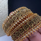 Matte Antique Goddess Lakshmi Kada Bangles