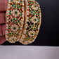 Hyderabadi Jadau Green Pearls Bangles