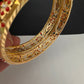 Hyderabadi Jadau Coral Pearls Bangles