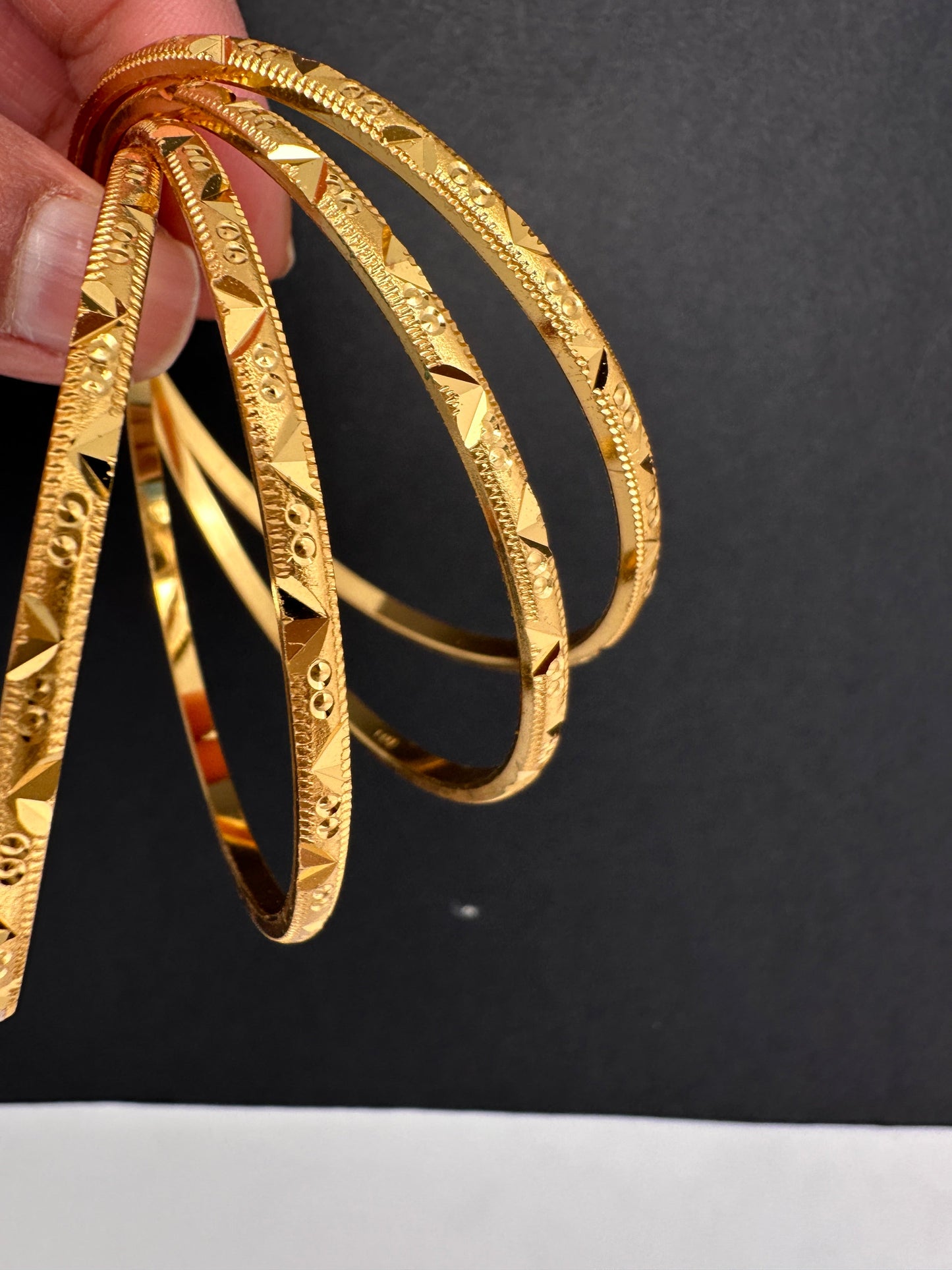 Plain Gold Bangles Set of 4