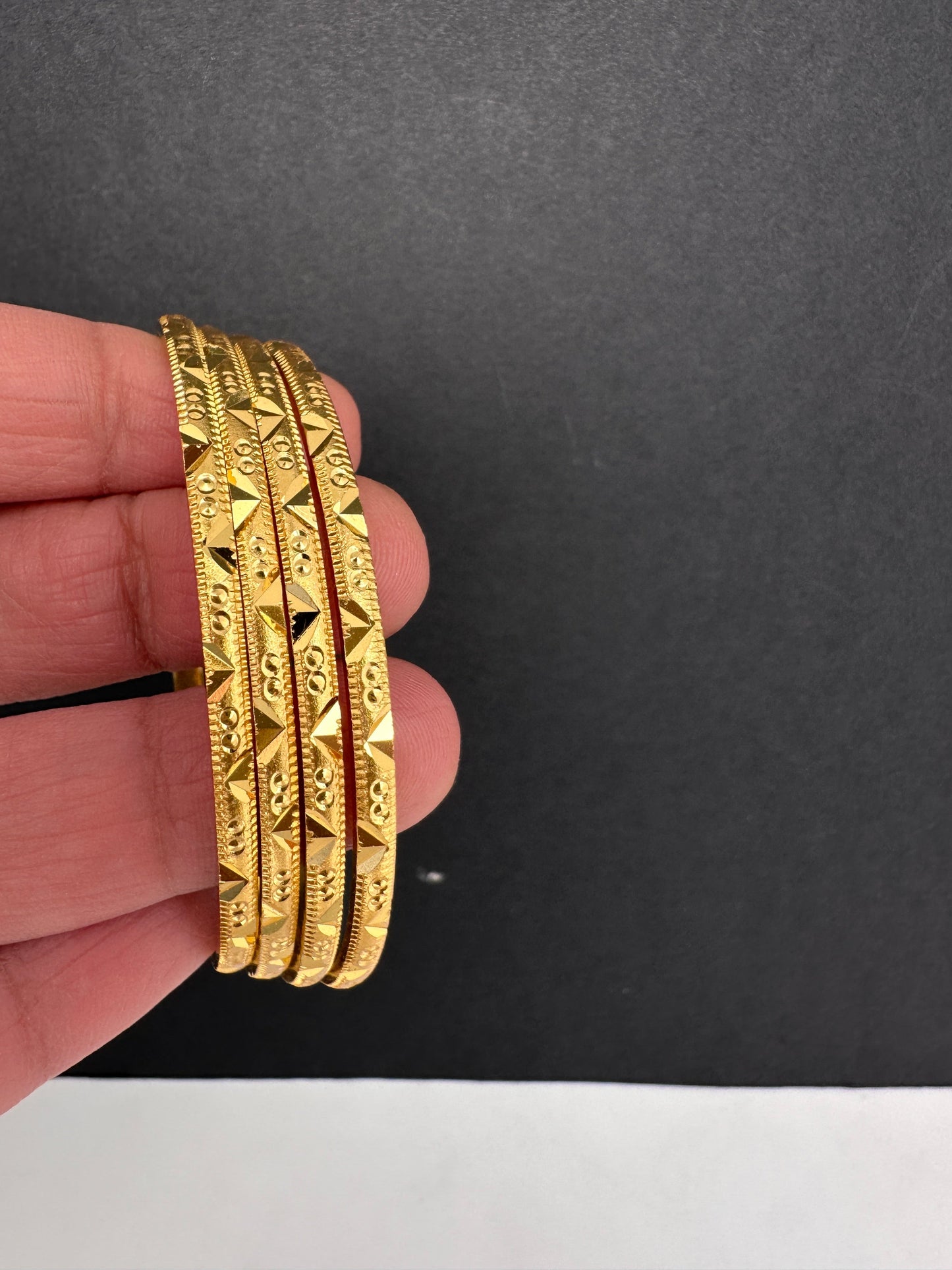 Plain Gold Bangles Set of 4
