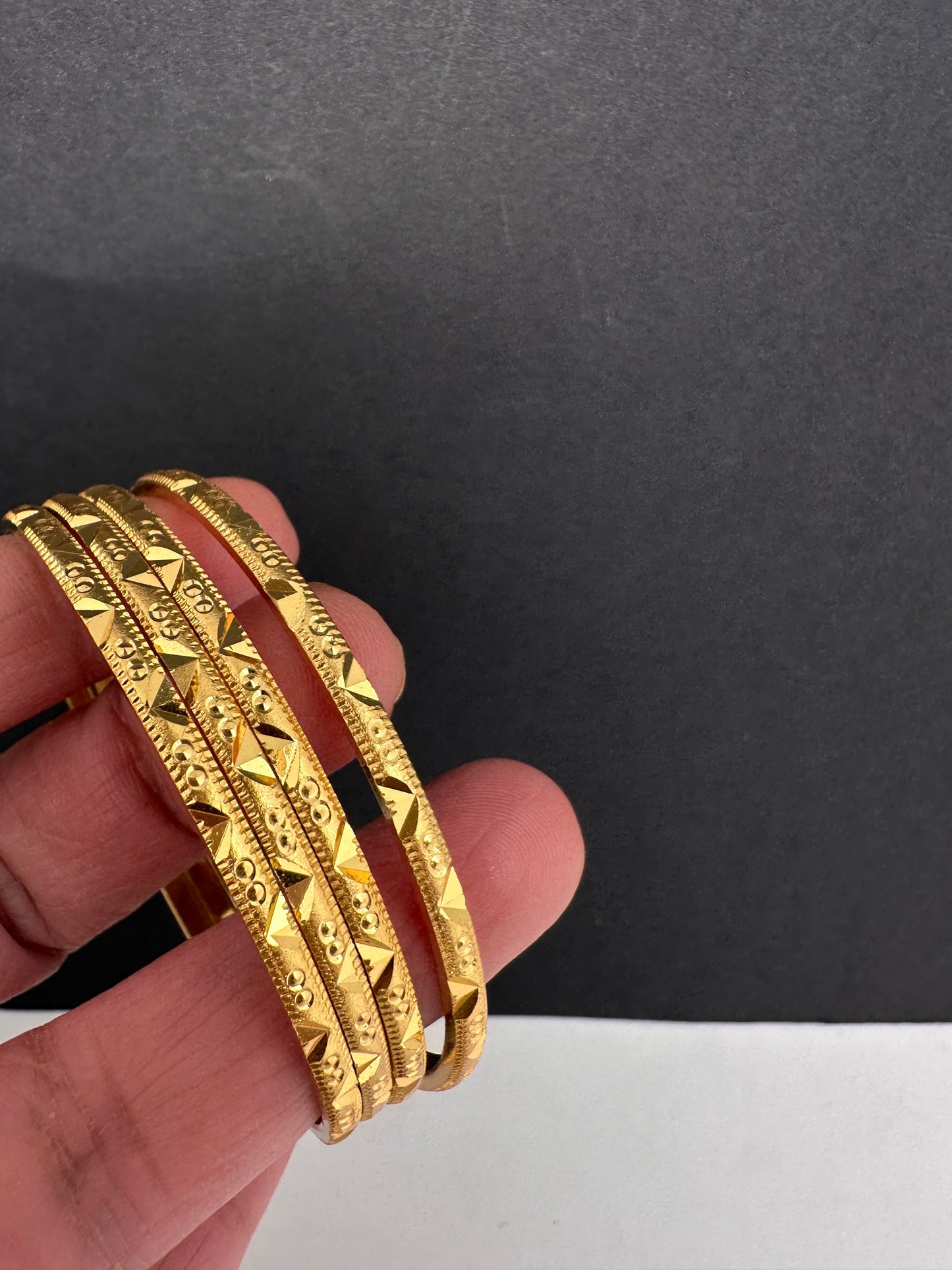 Plain Gold Bangles Set of 4