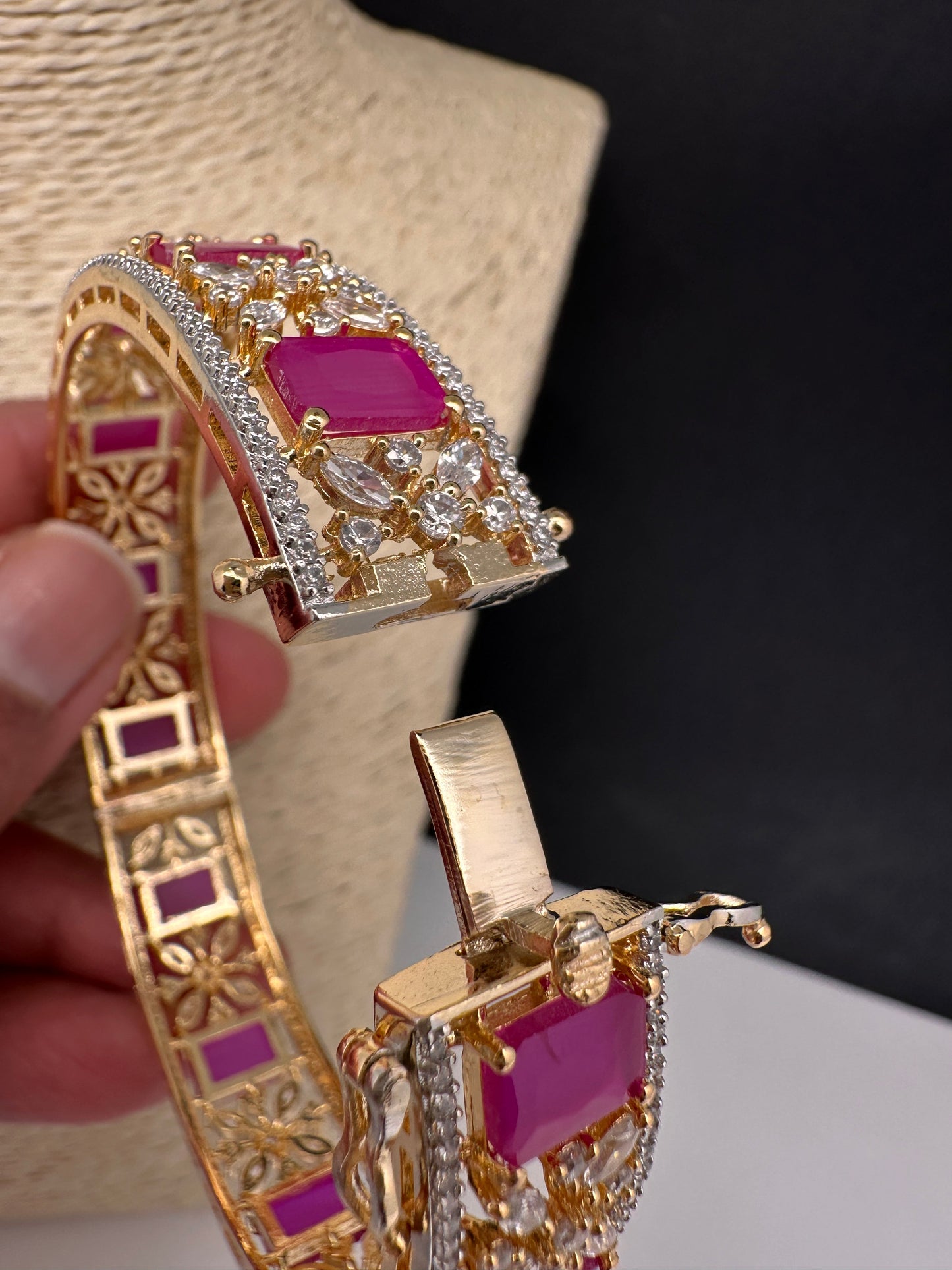 Ruby AD Openable Bangles