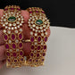 Kemp Red Green Kada Bangles - 2.8
