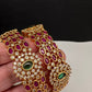 Kemp Red Green Kada Bangles - 2.8