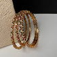 Matte Multi Color Stones Set of 4 Bangles - 2.8