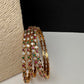 Matte Multi Color Stones Set of 4 Bangles - 2.8