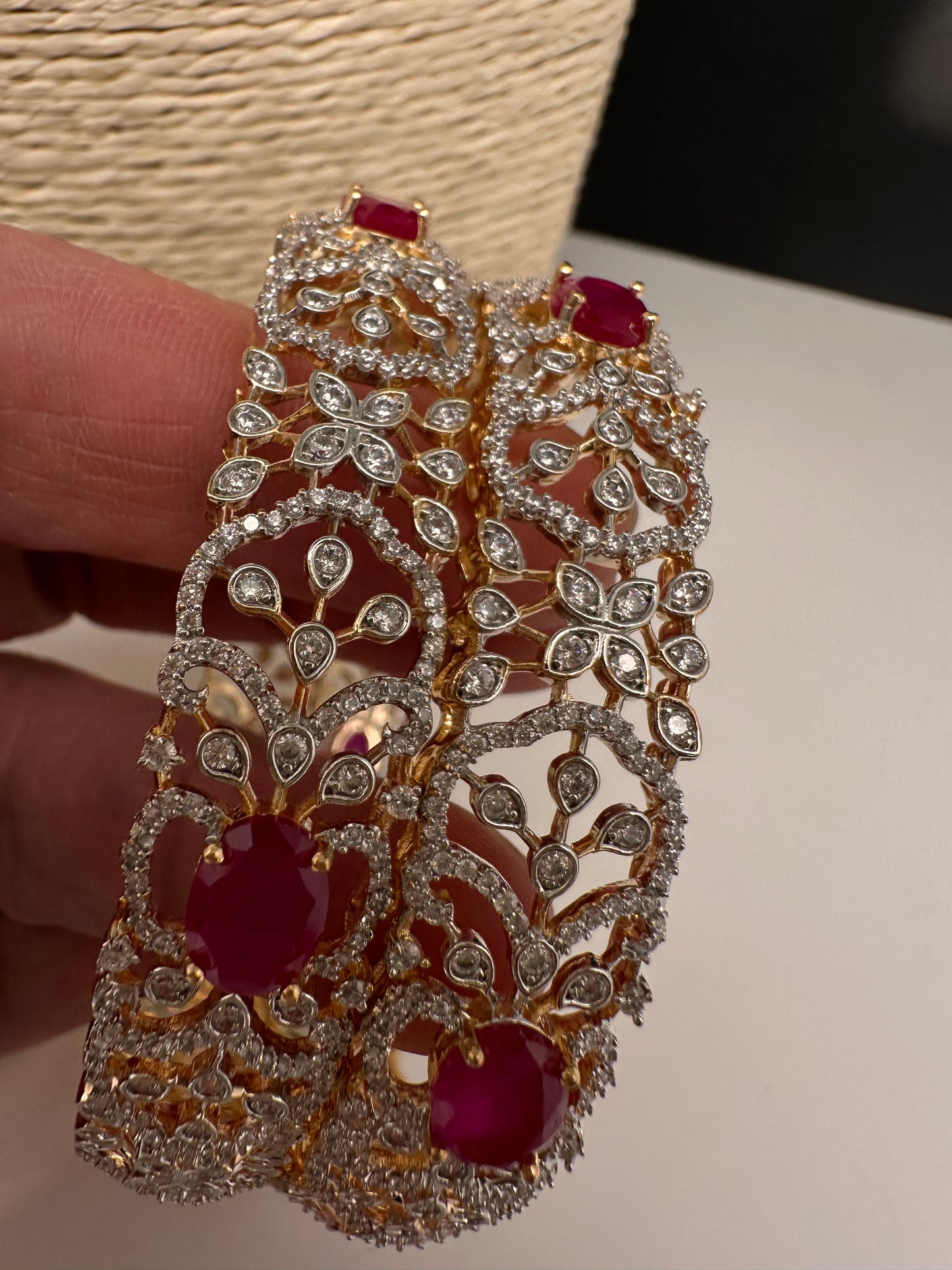 AD Ruby Kada Bangles - 2.8
