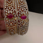 AD Ruby Diamond Bangles - 2.8