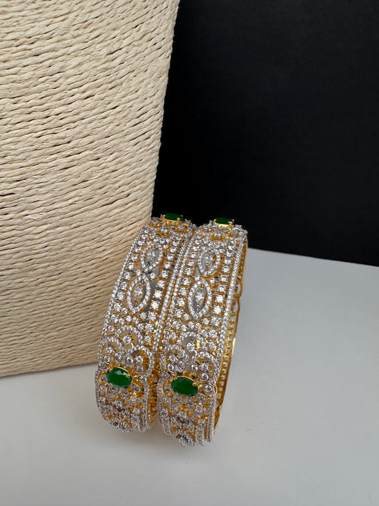AD Emerald Diamond Bangles - 2.8